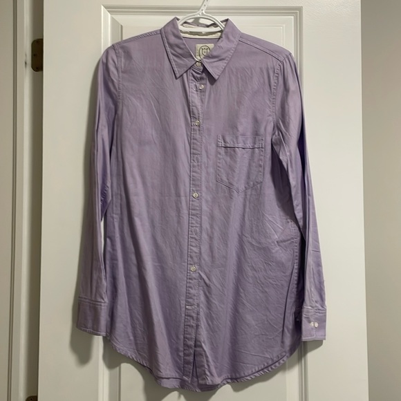 TALULA Boyfriend Fit Purple Shirt - Picture 1 of 2